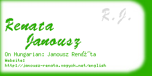 renata janousz business card